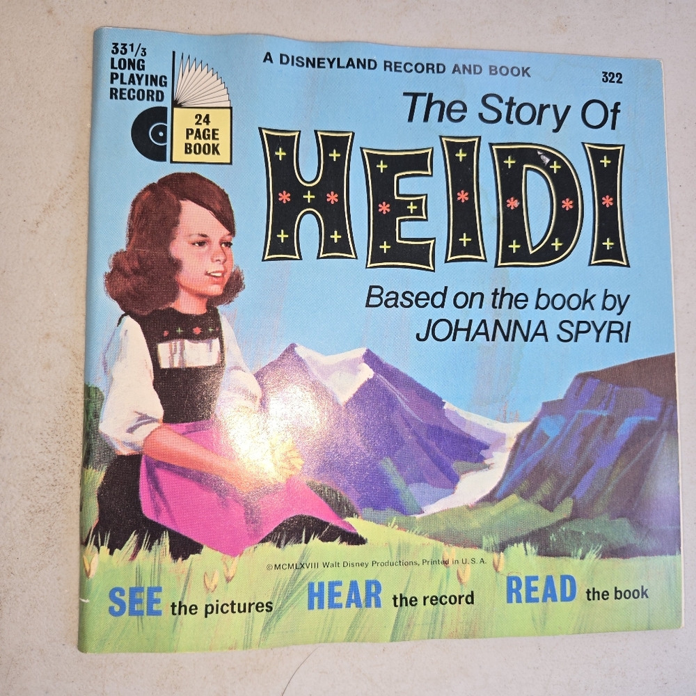 Heidi - Read-Along Book and Record - Disney - See, Hear, Read